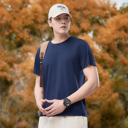Lawrence – T-shirt surdimensionné en soie glacée pour homme