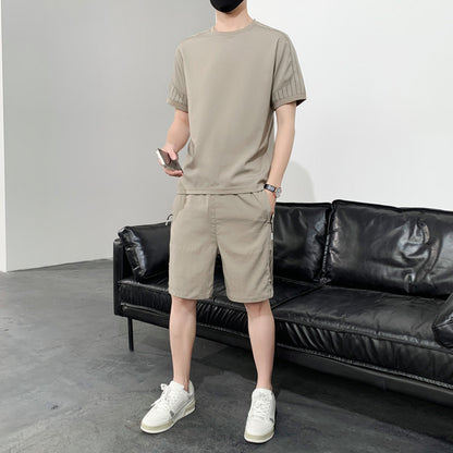 Spencer – Ensemble Sport en Soie de Glace à Manches Courtes pour Hommes
