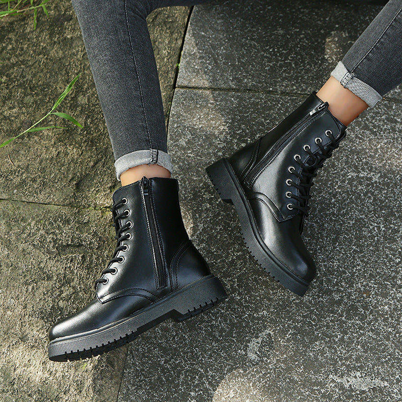 Katy – Bottes à Talon Épais avec Fermeture Éclair Latérale