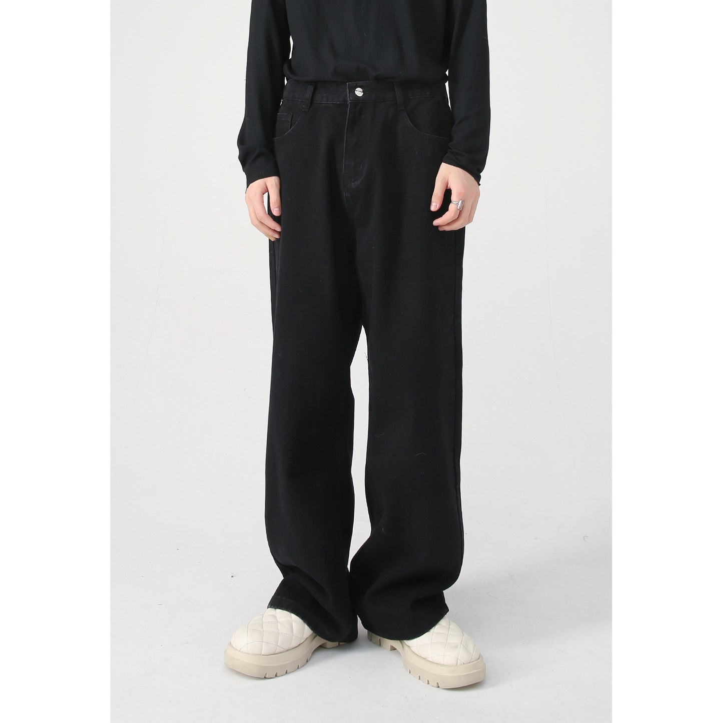 Gordon – Jeans Droits Taille Élastique Style Décontracté