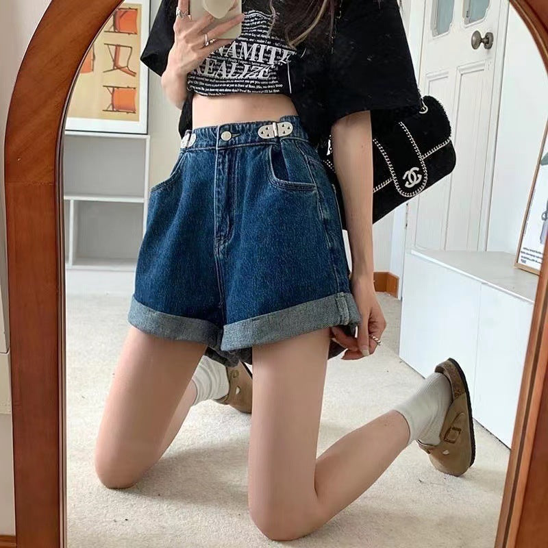 Diana – Shorts en Denim Rétro Larges et Fins