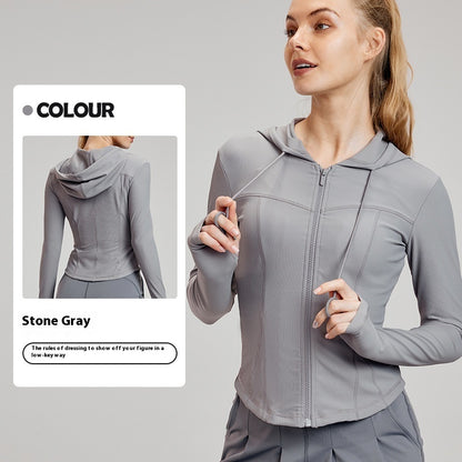 Mary – Manteau de Yoga à Manches Longues Coupe Slim