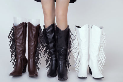 Lily – Bottes Martin à Franges de Mode Européenne et Américaine Grande Taille