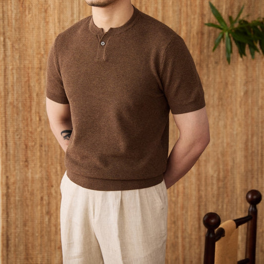 Jonathon – T-shirt rétro slim-fit à manches courtes