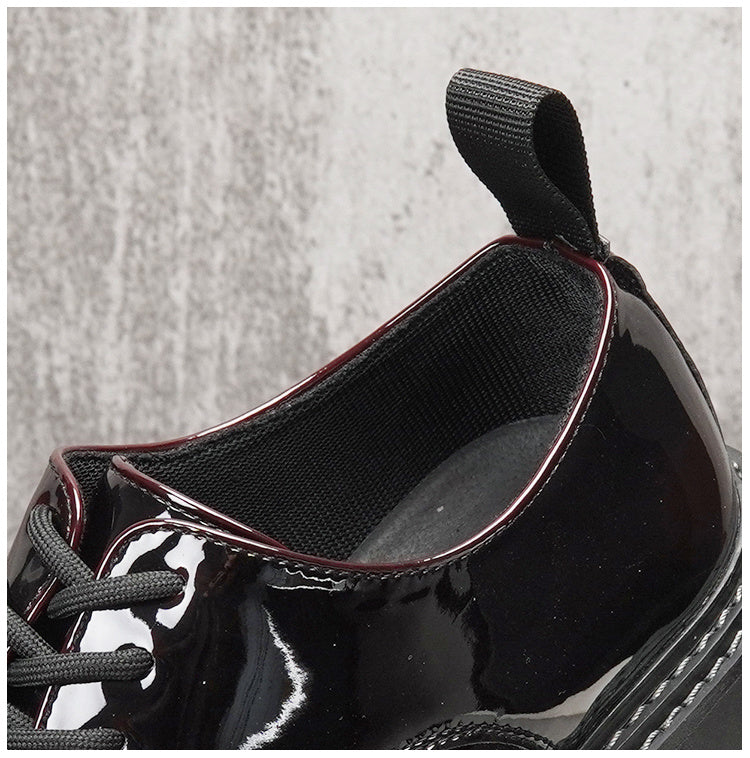 Rhys – Chaussures Casual Rétro Britanniques avec Semelle Épaisse