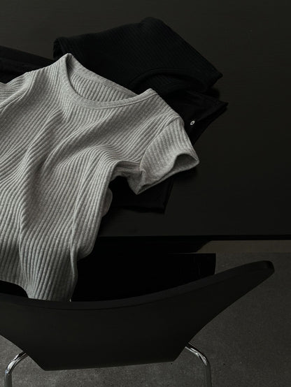 Anne – T-shirt à Manches Courtes avec Texture