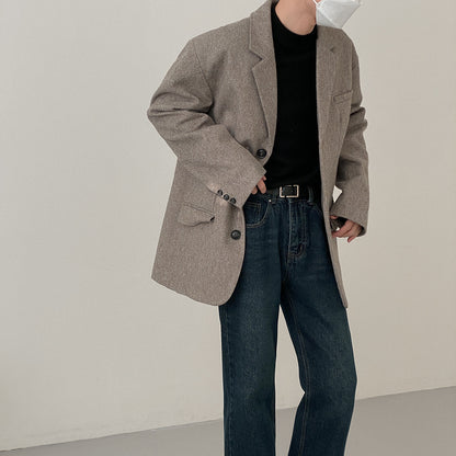Noel – Veste de costume à simple boutonnage de style hongkongais vintage