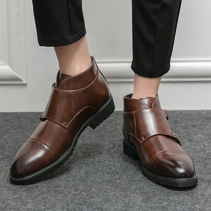 Kevin – Bottes Martin rétro en cuir vegan pour hommes