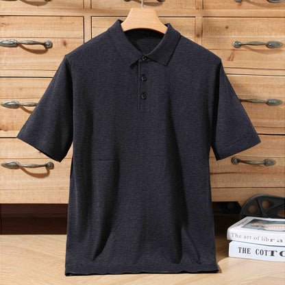 Miles – T-shirt Tricoté à Manches Courtes pour Hommes