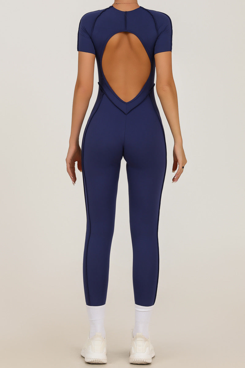 Helen – Combinaison Sport Ajustée à Manches Courtes