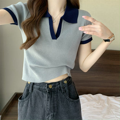 Emily – Pull en Maille à Col Polo pour Femme