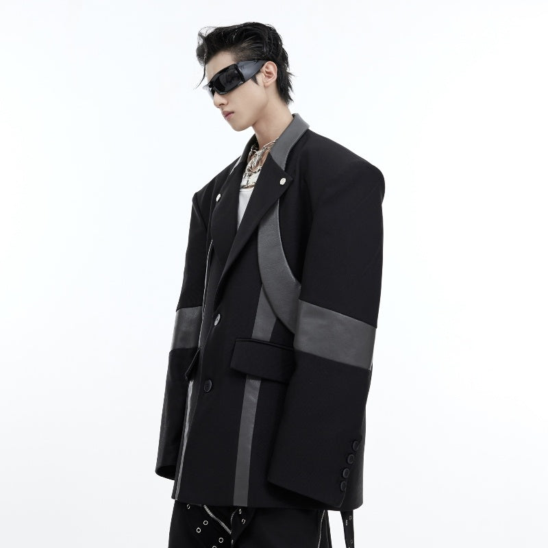 Cameron – Veste de costume avec épaule rembourrée et couture tridimensionnelle