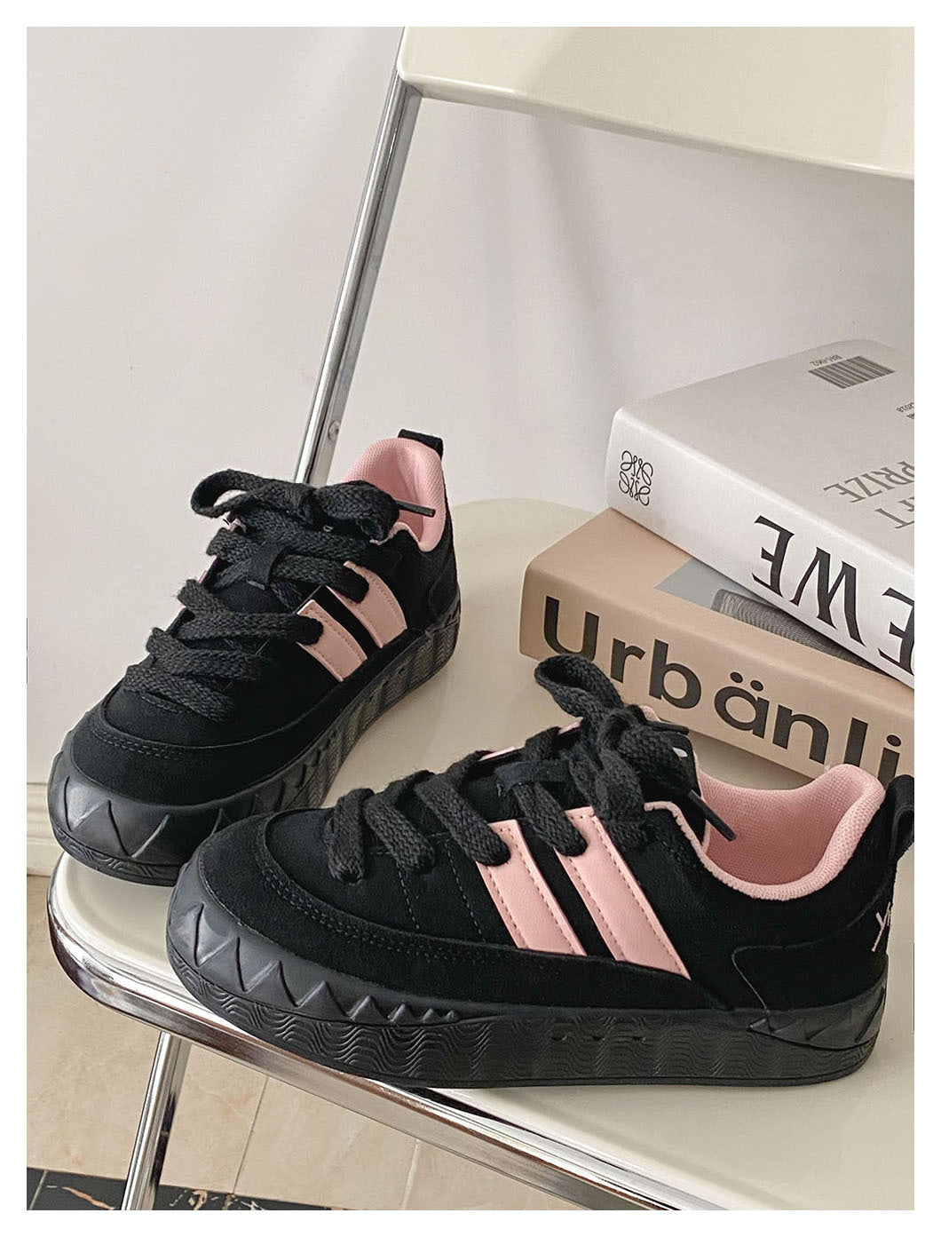 Amanda – Chaussures Plateformes Rétro Américaines Polyvalentes