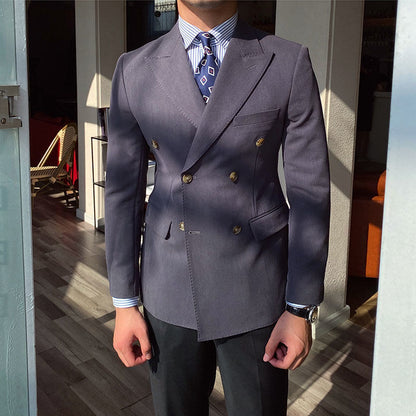 Laurence – Veste de costume à double boutonnage décontractée pour homme