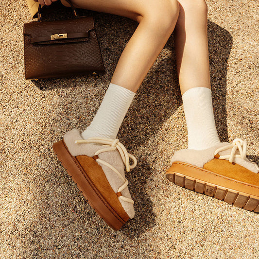 Margaret – Chaussons à plateforme en coton pour femme