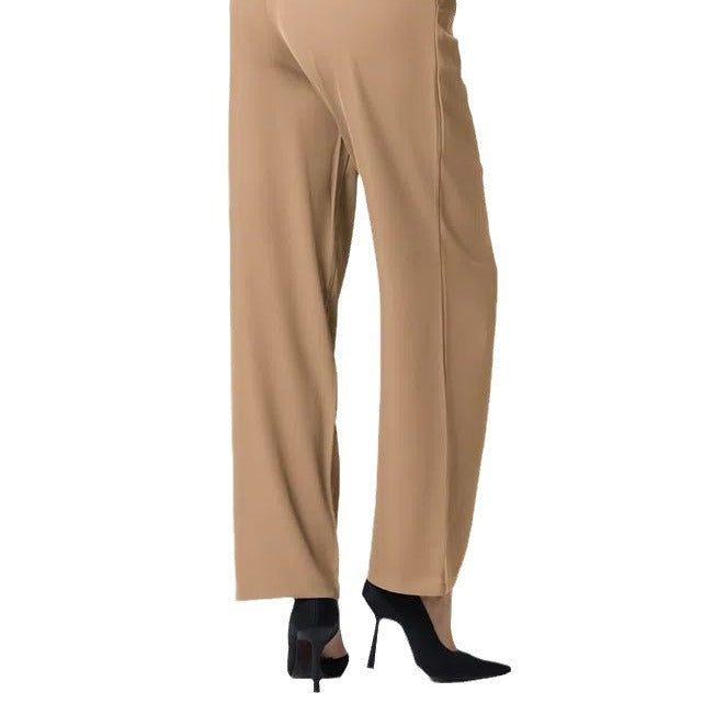 Megan – Pantalon en Soie Cool à Taille Haute avec Boutons