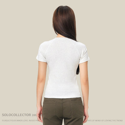 Rachael – T-shirt à Manches Raglan et Couleur Unie