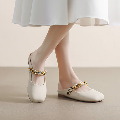 Alice – Chaussons Demi-Ouverts Larges pour Femmes