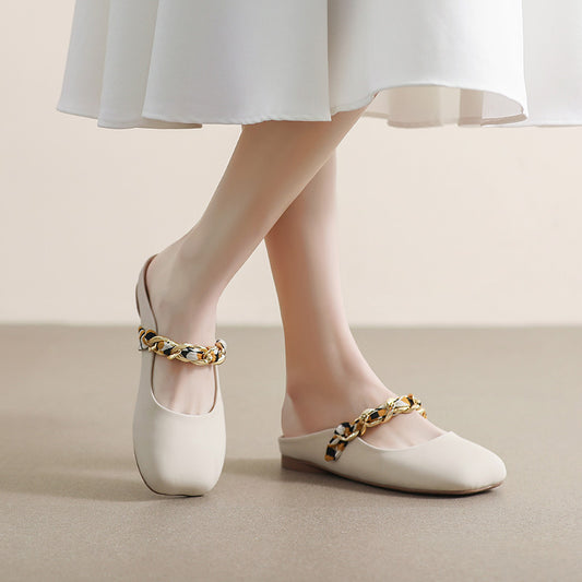 Alice – Chaussons Demi-Ouverts Larges pour Femmes