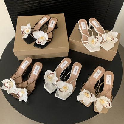 Julie – Sandales Romaines à Fleur Détachable
