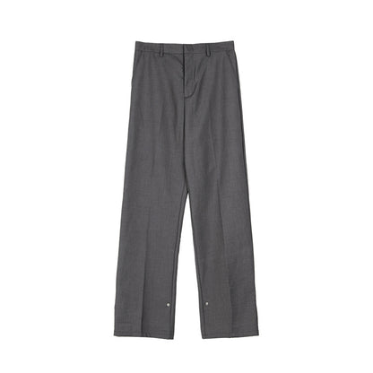 Nathan – Pantalons Droits Décontractés avec Boutons pour Hommes