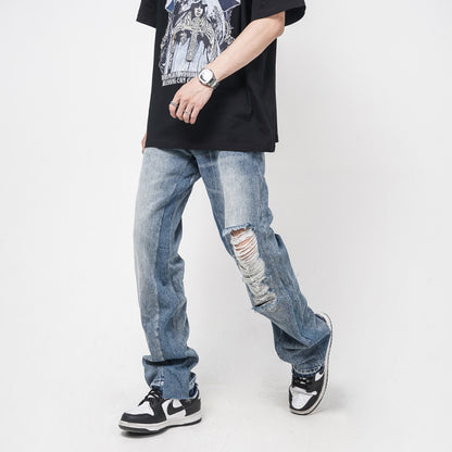 Geoff – Jeans Droits et Amples avec Trous