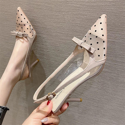 Adele – Sandales à Talons Aiguilles Style Coréen en Maille Fermée