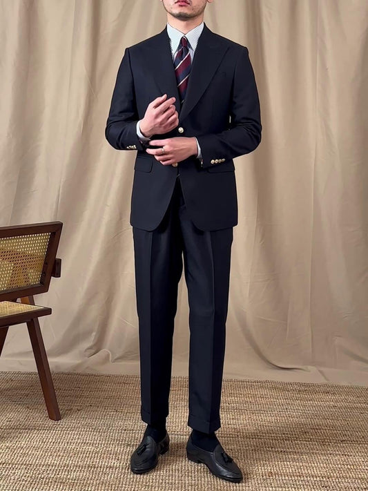 Kathleen – Costume Slim Bleu Marine à Trois Pièces