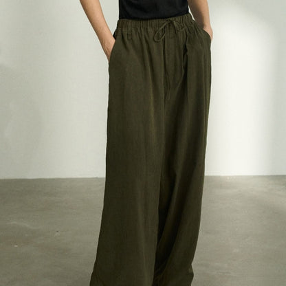 Lucy – Pantalon Droit en Tencel Lavé à la Pierre
