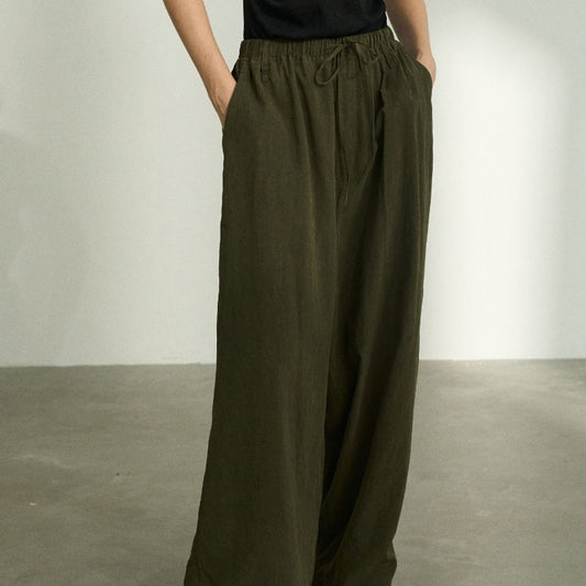 Lucy – Pantalon Droit en Tencel Lavé à la Pierre