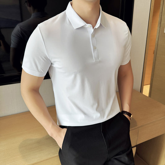 Micheal – T-shirt fin à couleur unie pour homme