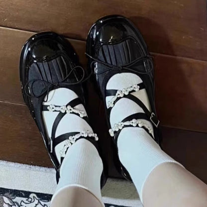 Sophia – Chaussures Mary Jane en Cuir Vegan avec Lacets