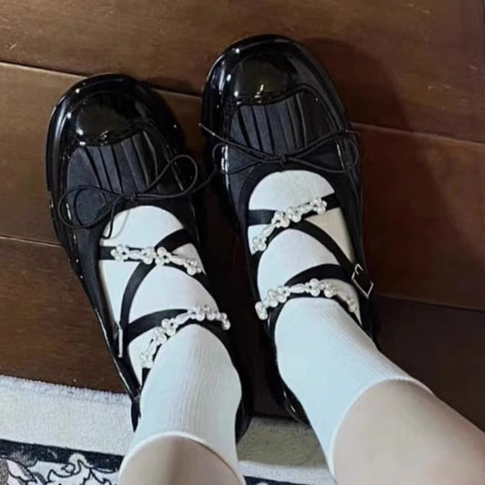 Sophia – Chaussures Mary Jane en Cuir Vegan avec Lacets