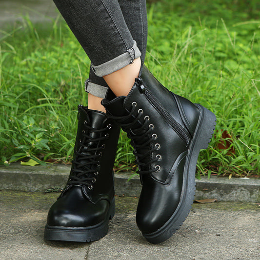 Katy – Bottes à Talon Épais avec Fermeture Éclair Latérale