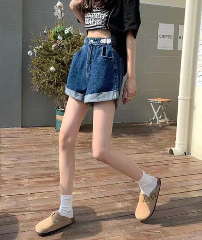 Diana – Shorts en Denim Rétro Larges et Fins