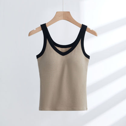 Joan – Gilet Matelassé en Coton à Bretelles