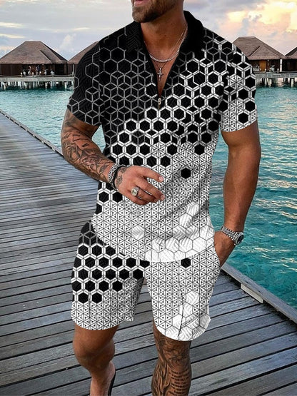 Wayne – Ensemble Polo et Short Décontracté pour Homme