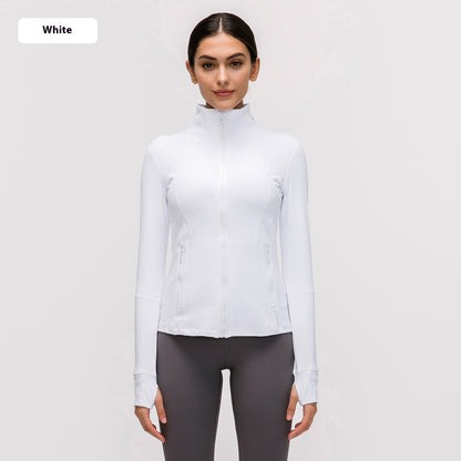 Janet – Veste de Sport Élastique avec Fermeture Éclair pour Yoga et Fitness