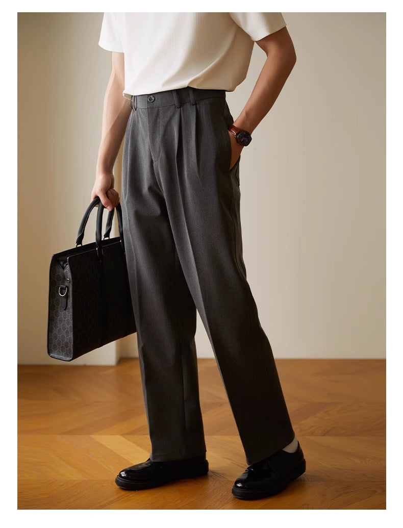 Ricky – Pantalon Commuter Affaires Drapé Décontracté