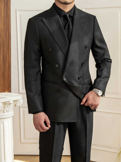 Ralph – Costume à carreaux noir pour hommes
