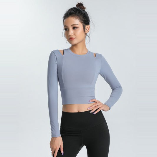 Sara – Vêtements de Yoga Slim à Manches Longues Élastiques