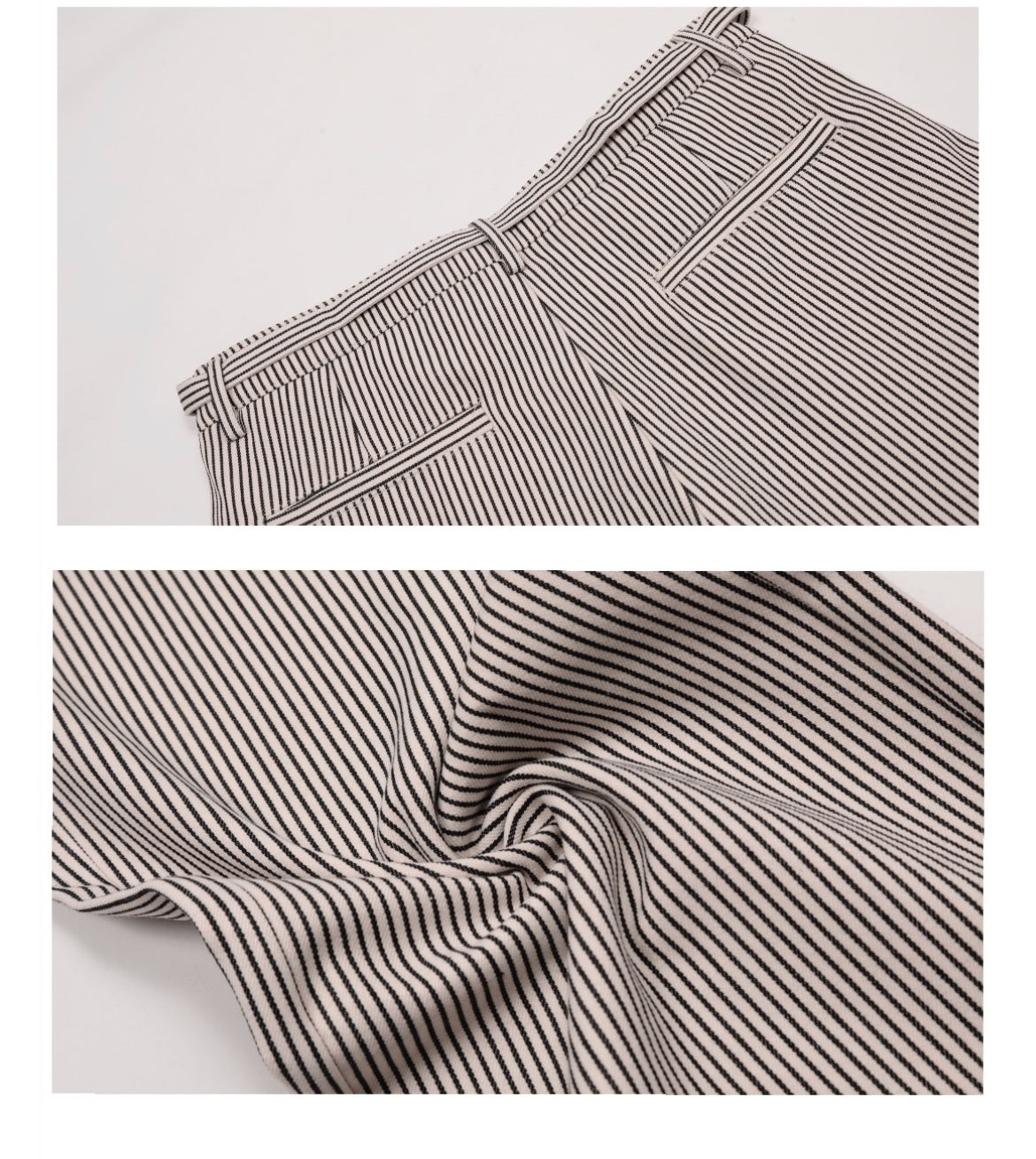 Heidi – Pantalon Droit à Rayures Vintage