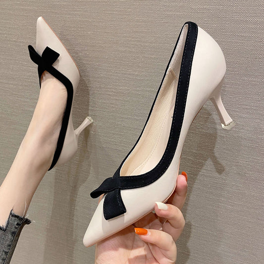 Laura – Escarpins avec Nœud Style Français
