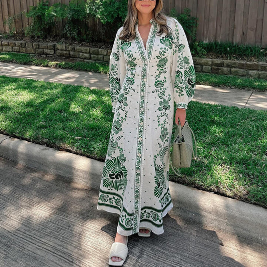 Katie – Robe à Manches Longues à Imprimé Fleuri
