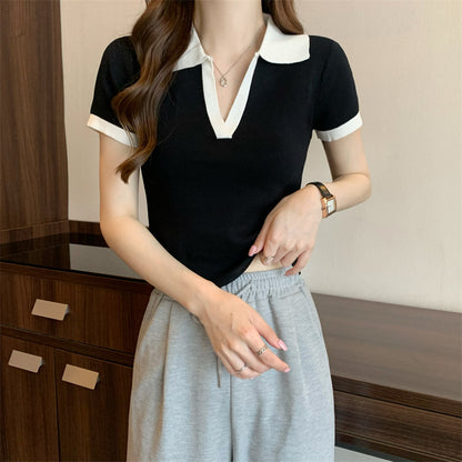 Emily – Pull en Maille à Col Polo pour Femme
