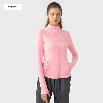 Janet – Veste de Sport Élastique avec Fermeture Éclair pour Yoga et Fitness