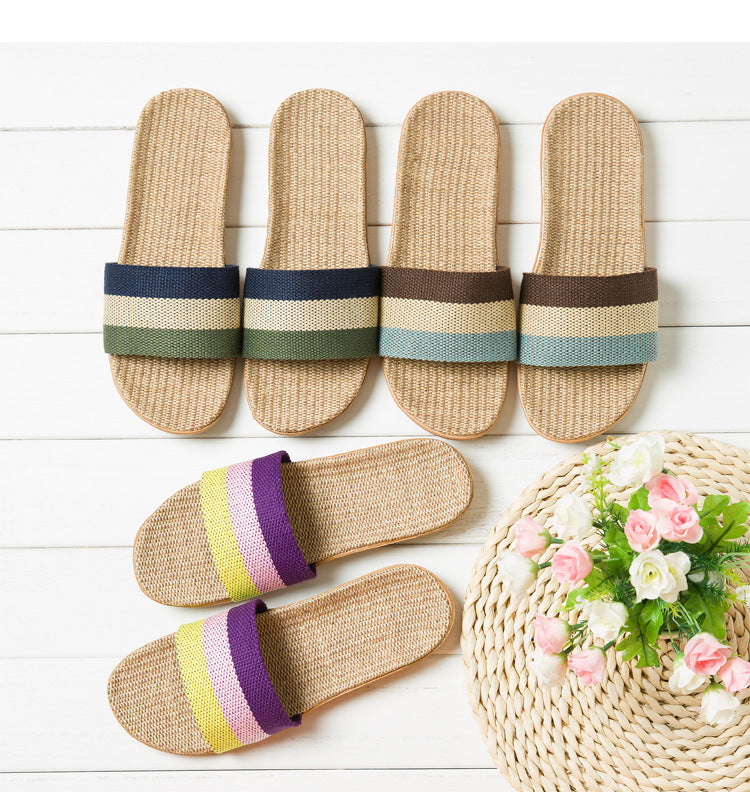 Robyn – Chaussons en Lin Antidérapants pour Couple