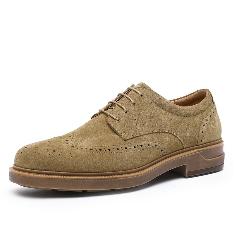 Edward – Chaussures Respirantes en Suède Vegan Gravure Vintage