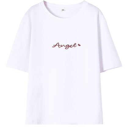 Rowan – T-shirt en Coton à Manches Courtes Imprimé