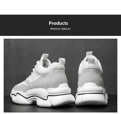 Wayne – Chaussures Casual Mi-Talon à Rehaussement Invisible et Cuir Vegan